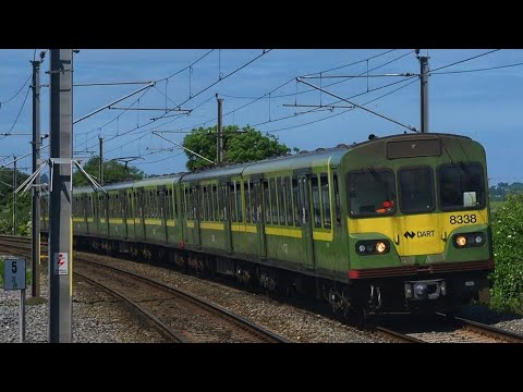 Irish Rail 8300 class Dart train, 8338 - Clongriffen Station, Dublin.