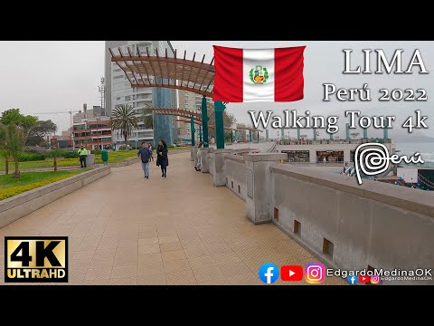 Miraflores Lima Perú 2022 - Walking Tour 4K