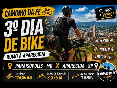 3°dia do caminho Paraisópolis - MG x Aparecida - SP. Distancia124,85 km ganho de elevação 3.375