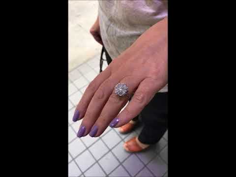 1.85 Carats t.w. Diamond Wedding/Anniversary Ring 14K Gold G VS Extra Sparkly