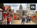 4K UHD Nottingham Winter Wonderland 🇬🇧🎅🏼 Walking Around Market Square ❄️ DECEMBER 2021