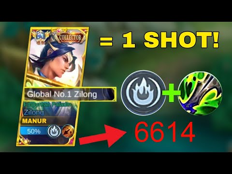 100% INSTANT DELETE! ZILONG ONE SHOT BUILD WITH NEW EMBLEM IS HERE!