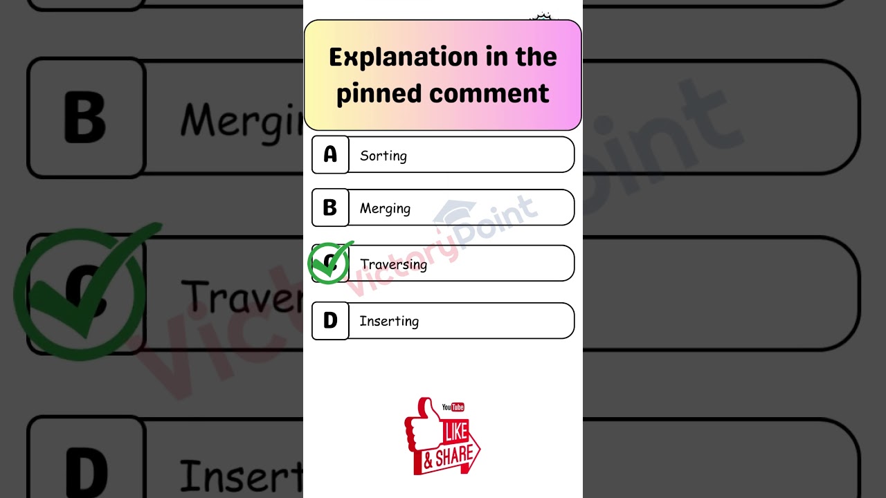 Algorithm MCQ Practice Question #shorts #shortvideo #ytshorts