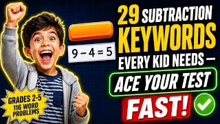 Help Your Kid Ace Subtraction Word Problems — 29 Key Words to Know! ✅