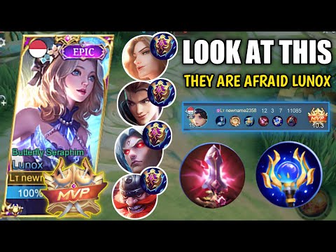 Lunox 1 Second Delate!! - To Make The Enemy Afraid 😂 || Best Lunox Build ~ Mlbb