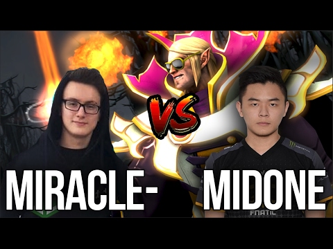 Miracle- vs. MidOne BATTLE | World's BEST MMR Players | INVOKER LESSONS