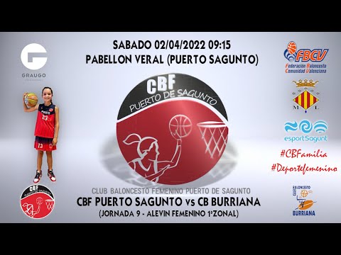 Videohighlights Alevín Graugo CBF Puerto Sagunto - Cb Burriana (J9 LIGA 21-22)