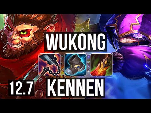 WUKONG vs KENNEN (TOP) | 4.0M mastery, 2/1/8, 800+ games | EUW Master | 12.7