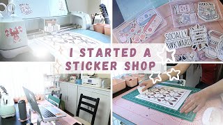 I Started a Sticker Etsy Shop! ✨ How I make my stickers + supplies used