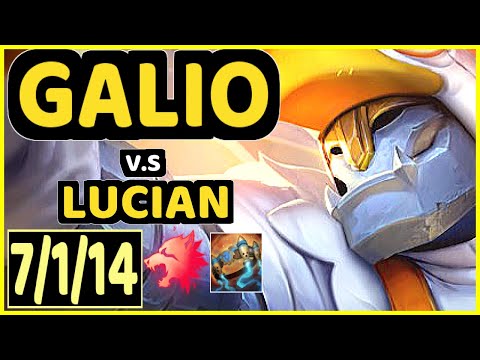 JJUN (GALIO) vs LUCIAN - 7/1/14 KDA MID GAMEPLAY - KR Ranked GRANDMASTER