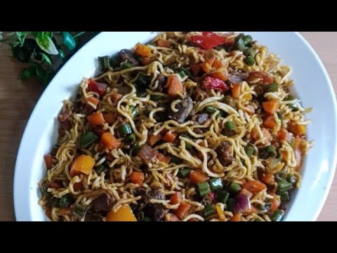 Vegetable Beef Fried Indomie noodles