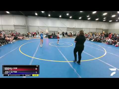 100 Lbs Round 3 (8 Team) - Kendall Moe, Indiana Vs Joely Slyter, Idaho 6f44