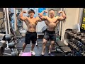 弟に背中トレを伝授!