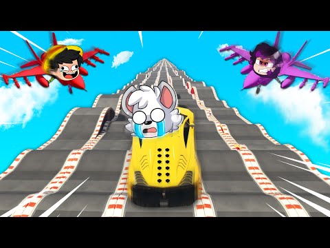 ¡SOBREVIVE a la MEGA RAMPA 99 99% IMPOSIBLE en GTA 5! 😱 CARA A CARA con Los Panas en GTA V