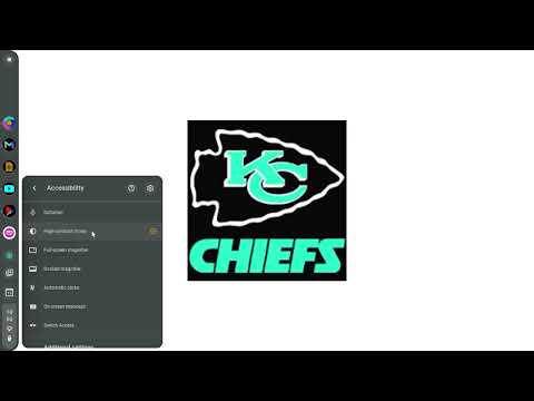 How to turn on High Contrast Mode on a Chromebook.