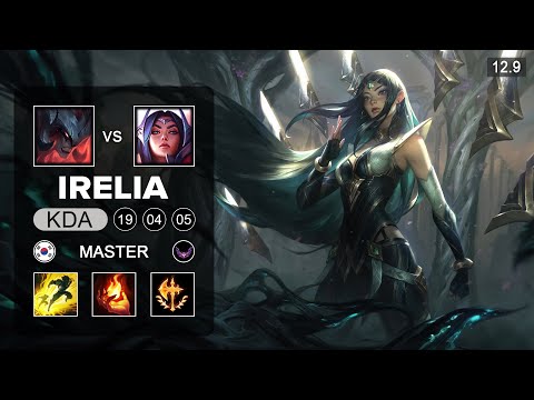 Irelia vs Aatrox Mid - KR Master - Patch 12.9 Season 12