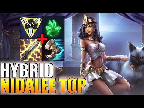 MY OLD SCHOOL NIDALEE TOP BUILD! MAX HYBRID DAMAGE BUILD! - LEAGUE OF LEGENDS