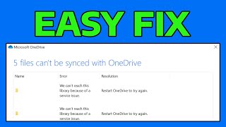 How To Fix OneDrive We Can't Reach This Library Because of a Service I