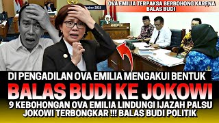 Download lagu DI DEPAN HAKIM‼️ OVA EMILIA MENGAKU KENAPA LINDUNGI IJAZAH PALSU JOKOWI KARENA BALAS BUDI POLITIK mp3