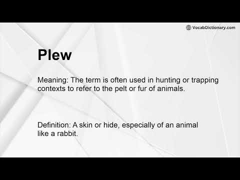 Plew Meaning