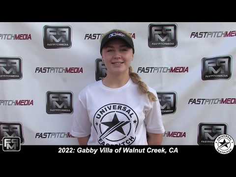 2022 Gabby Villa Committed LMU Third Base Second Base Softball Skills Video - Universal Fastpitch