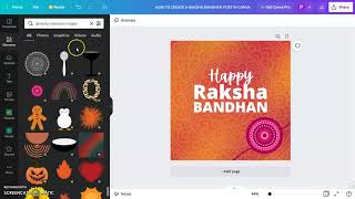 how to create Raksha Bandhan post in Canva | how to design social media posts for Indian festival