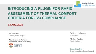 Webinar- Thermal Comfort criteria for NCC2019 JV3   DesignBuilder Plugin