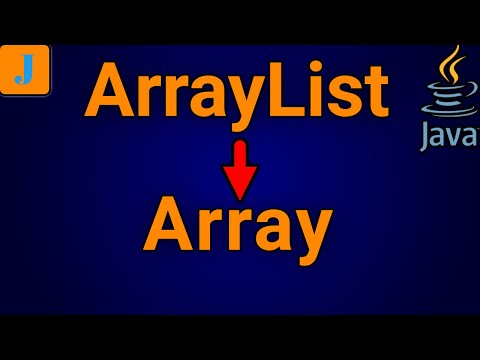 Java Program To Convert An Arraylist To An Array