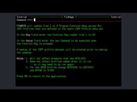 FixKeys - change ISPF Function Keys in ALL Profiles