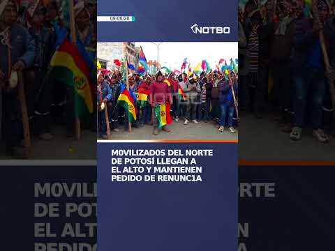 M0vilizados del Norte de Potosí llegan a El Alto y mantienen pedido de renunc1a