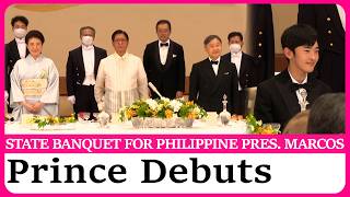 Imperial Palace State Banquet for Philippine Pres. Marcos — Prince Hisahito attends for first time