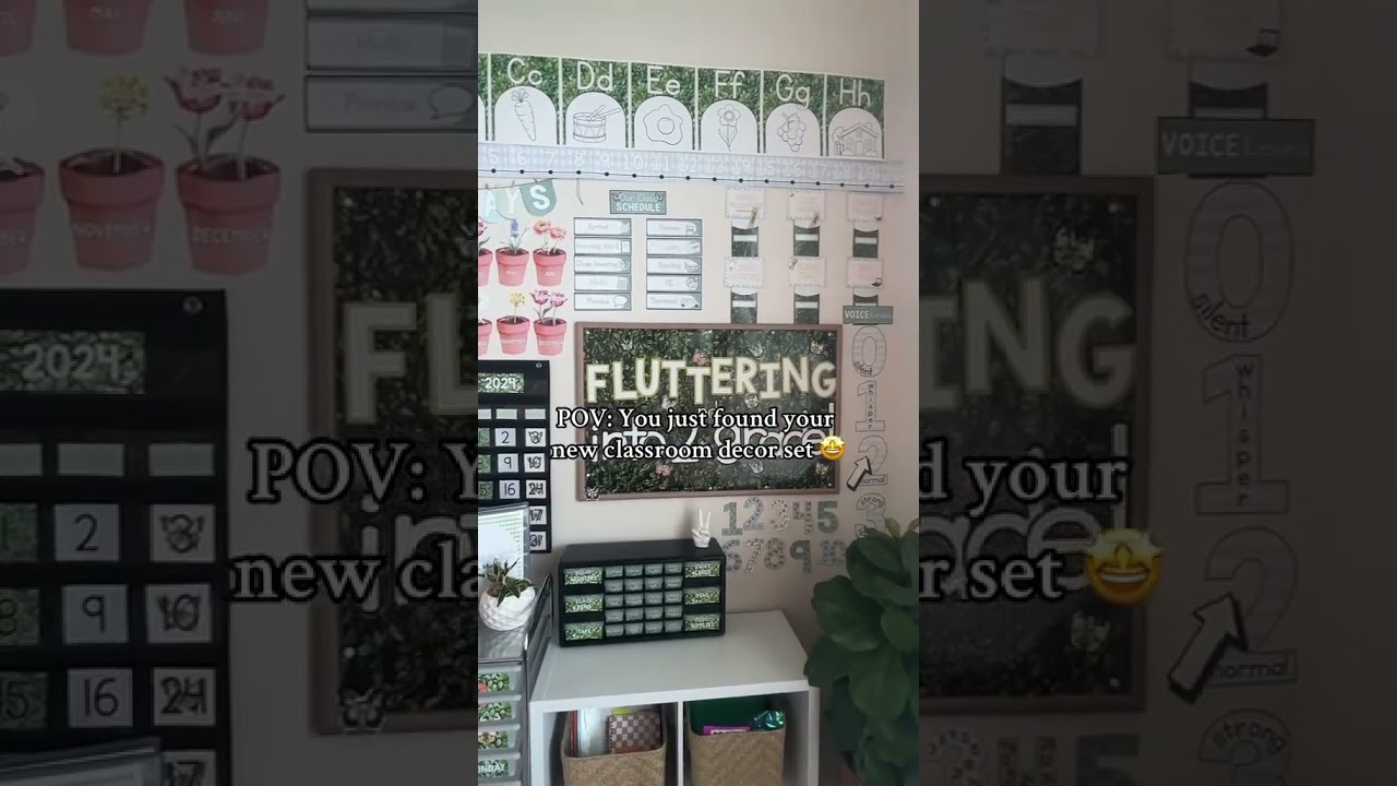 Calming Classroom Decor Set Butterfly Garden #teacher #classroom #classroomdecor #classroomdesign