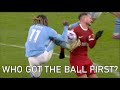 Who won the ball first? Liverpool Vs Manchester City. Jeremy Doku challenge on Alexis McAllister.