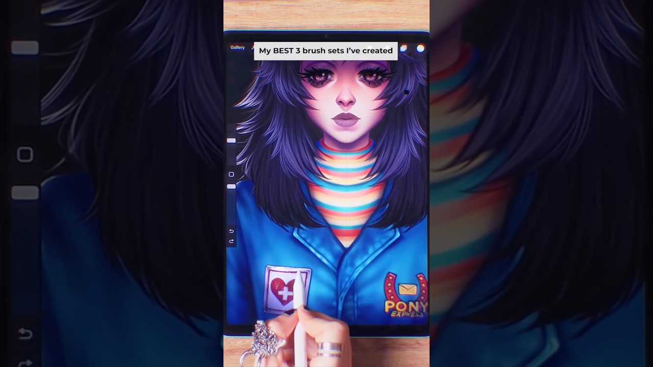 Brushes are available on my Patreon and DeviantArt! 👹💜work in Procreate, IbisPaint, CSP #procreate