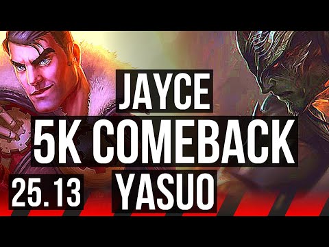 JAYCE vs YASUO (TOP) | 5k comeback, 7/3/10 | EUW Master | 25.13
