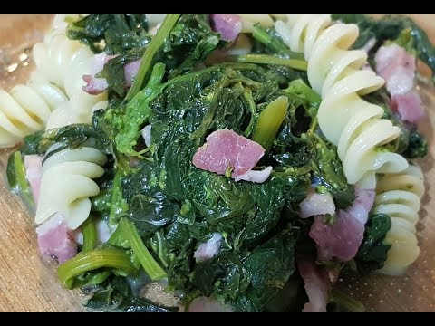 Pasta fresca con friarielli e pancetta