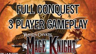 Mage Knight | 3 Player Gameplay | Full Conquest | Stream