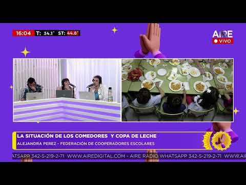 Situación de los comedores y copas de leche explicada por Alejandra Pérez