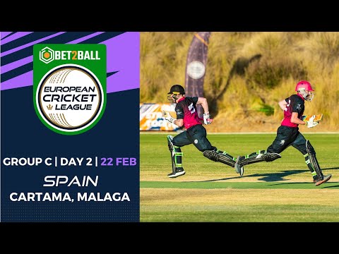 🔴 BET2BALL European Cricket League 2022 | Group C, Day 2 | Cartama Oval Spain | T10 Live Cricket