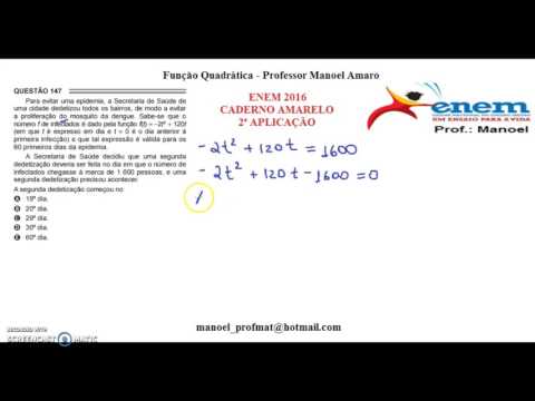 Função Quadrática - ENEM 2016 2ª aplicação - Q147