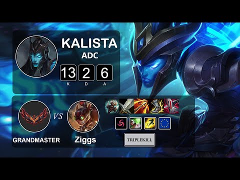 ADC Kalista vs Ziggs - LOL EUW Grandmaster Season 12 Patch 12.4