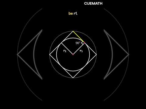 Math puzzle — square between circles