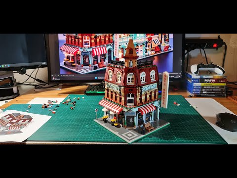 Micro Bricks Coffee Corner - Modular Building - Full Build - Speed Up Version - Lego Alternative