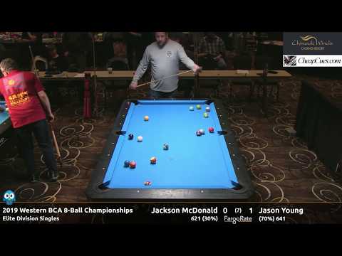 Jackson McDonald vs Jason Young - Elite Singles - 2019 Western BCA 8-Ball Championship
