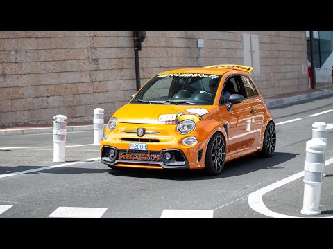 CRAZY Modified Abarth 595 Competizione Terrorizing the Streets of Monaco !