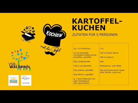 Kochen mit der Tafel - Einfache Rezepte, mit einfachen Zutaten - DER KARTOFFEL-KUCHEN