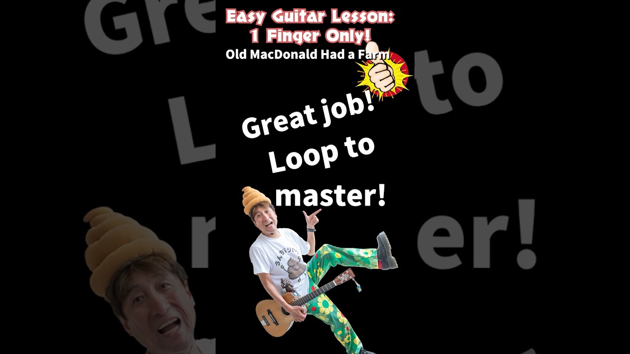 How to Play Guitar with One Finger - Old MacDonald (Guitar Song Tutorial)