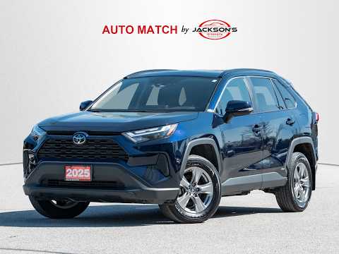 2025 Toyota RAV4 Hybrid XLE AWD in Blue for sale at Jackson's Toyota in Barrie, ON