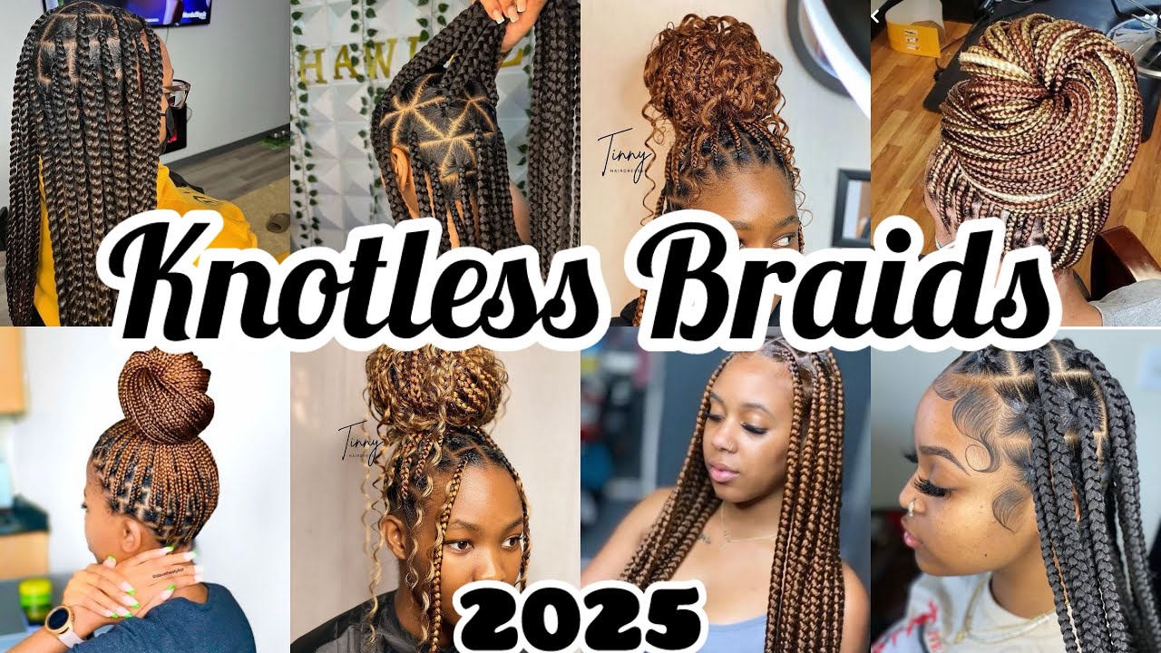 ‼️Latest Knotless Braids Hairstyles For 2025🔥For All Black African Ladies🥰