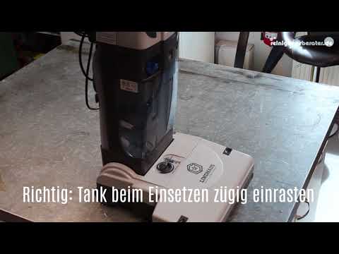 Lindhaus LW 30 und LW 38 Scheuersaugmaschine - Tank richtig einsetzen mit www.Reinigungsberater.de
